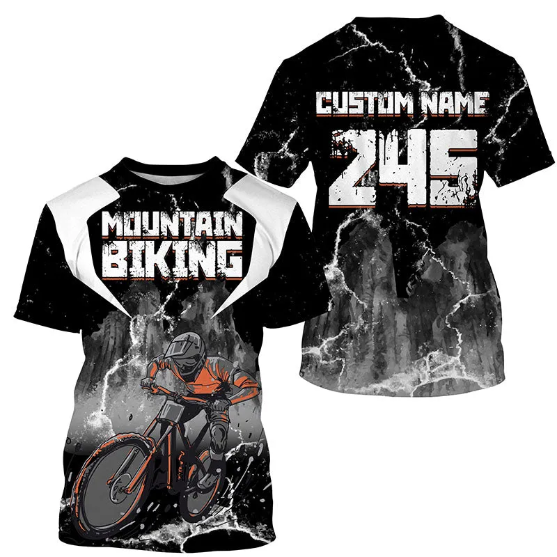 Black MTB Jersey Mountain Bike Gear Youth Unisex Downhill 3D Long Sleeve Shirt Cycling Clothes