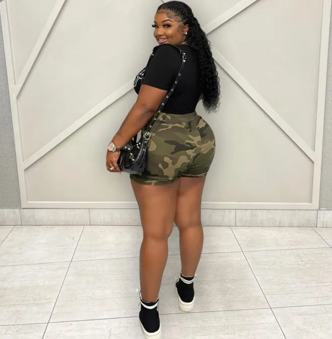 Fashion Camouflage Print Culottes