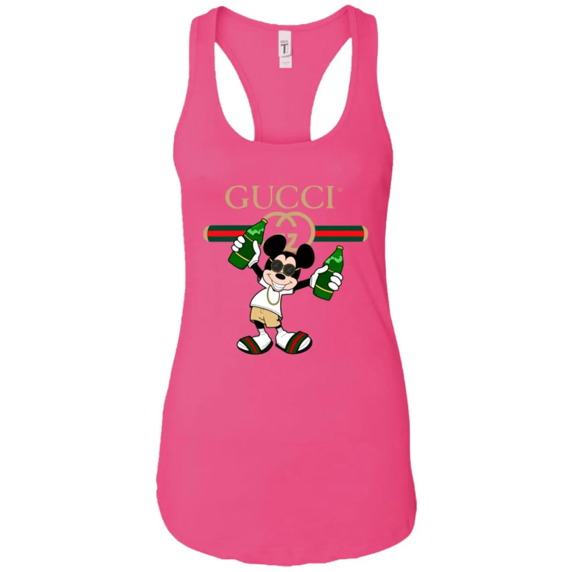 Gucci Mickey Mouse Drink Beer T-shirt Women Tank Top