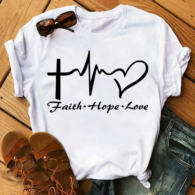 Leopard Heartbeat Print Tshirts Women Clothes Short Sleeve Shirt Ladies Harajuku Womens T Shirt Oversize T-Shirt Female Tops Tee