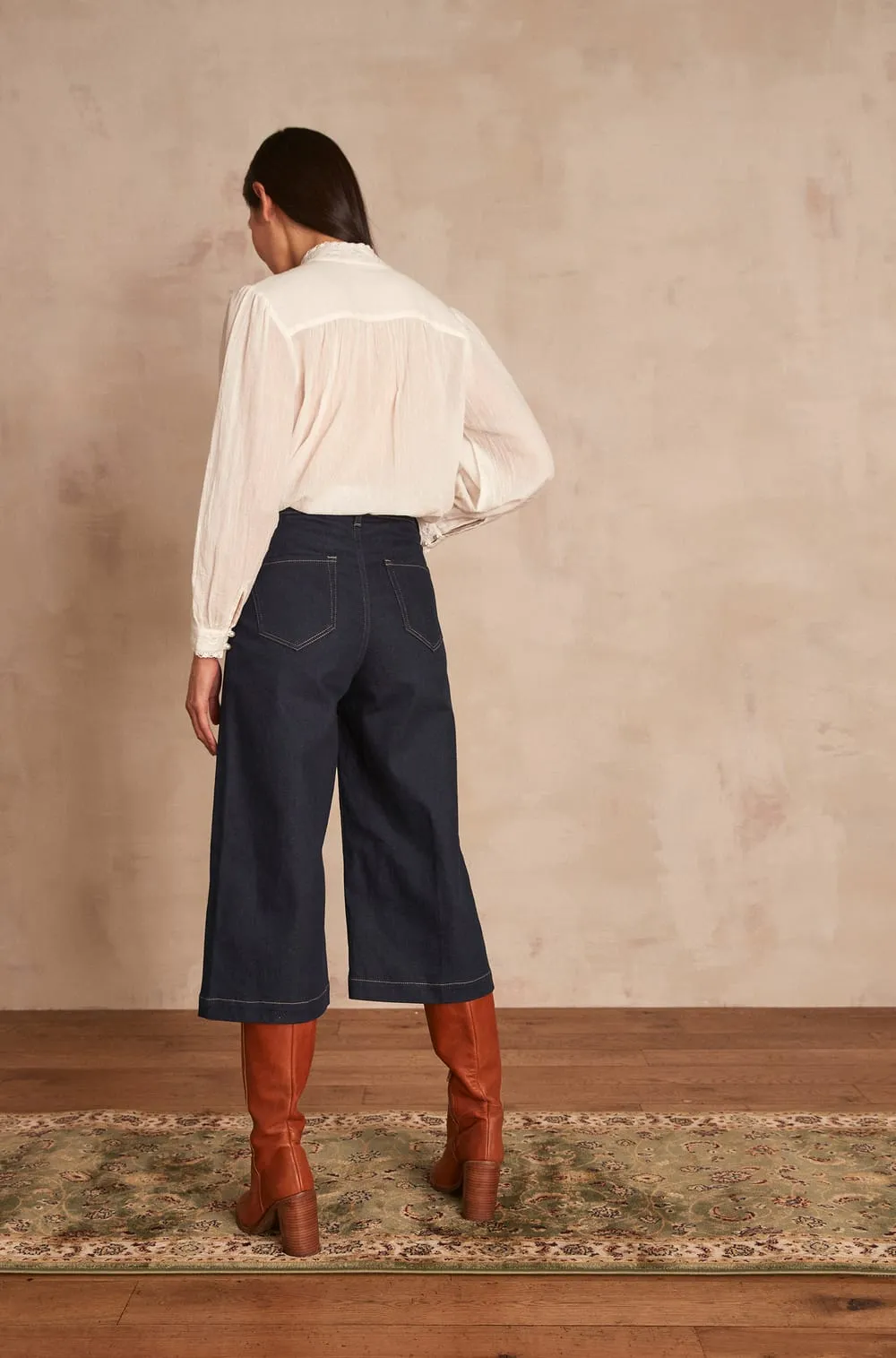 ODYSSEE NAVY BLUE DENIM CULOTTES