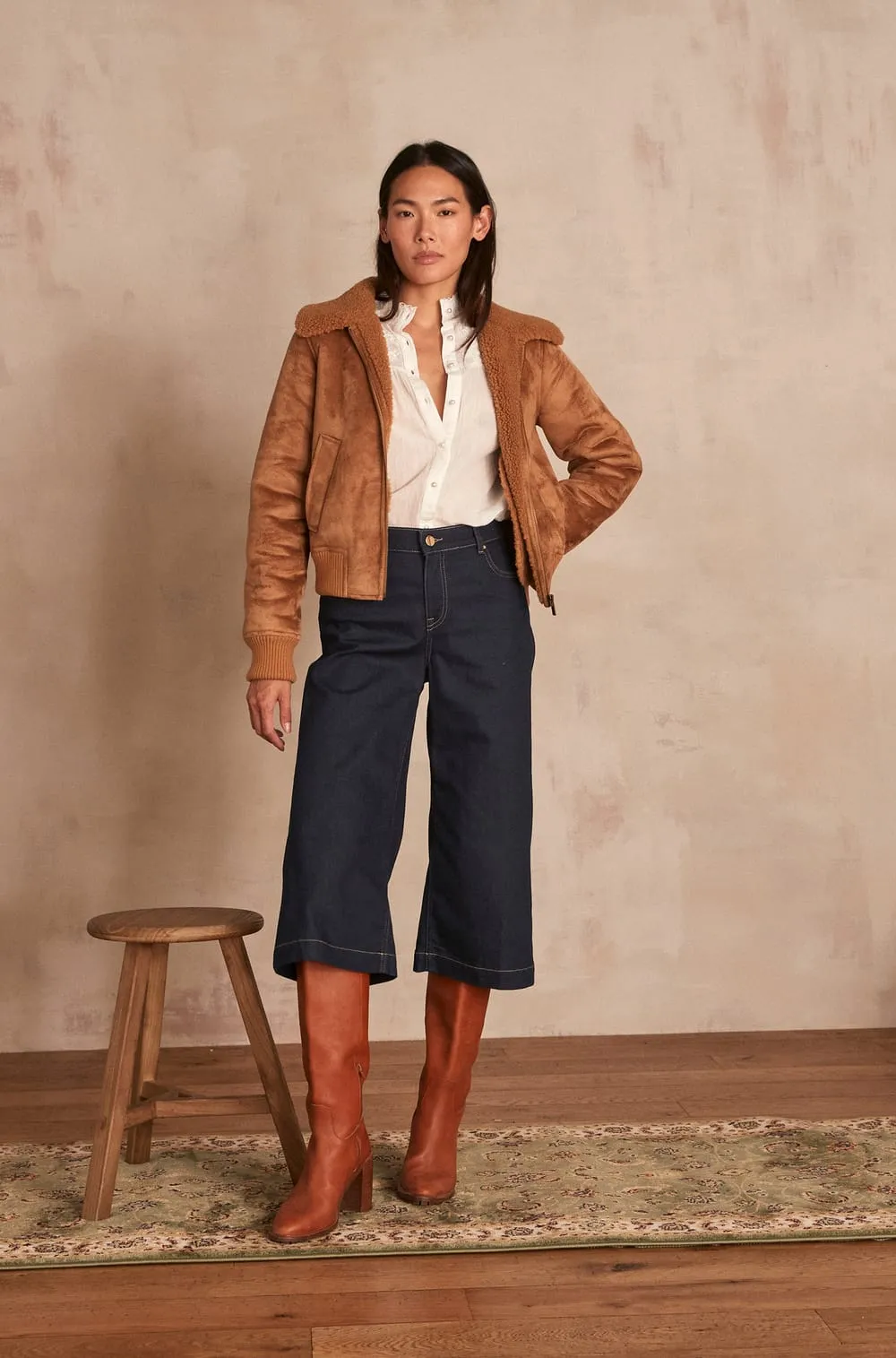 ODYSSEE NAVY BLUE DENIM CULOTTES