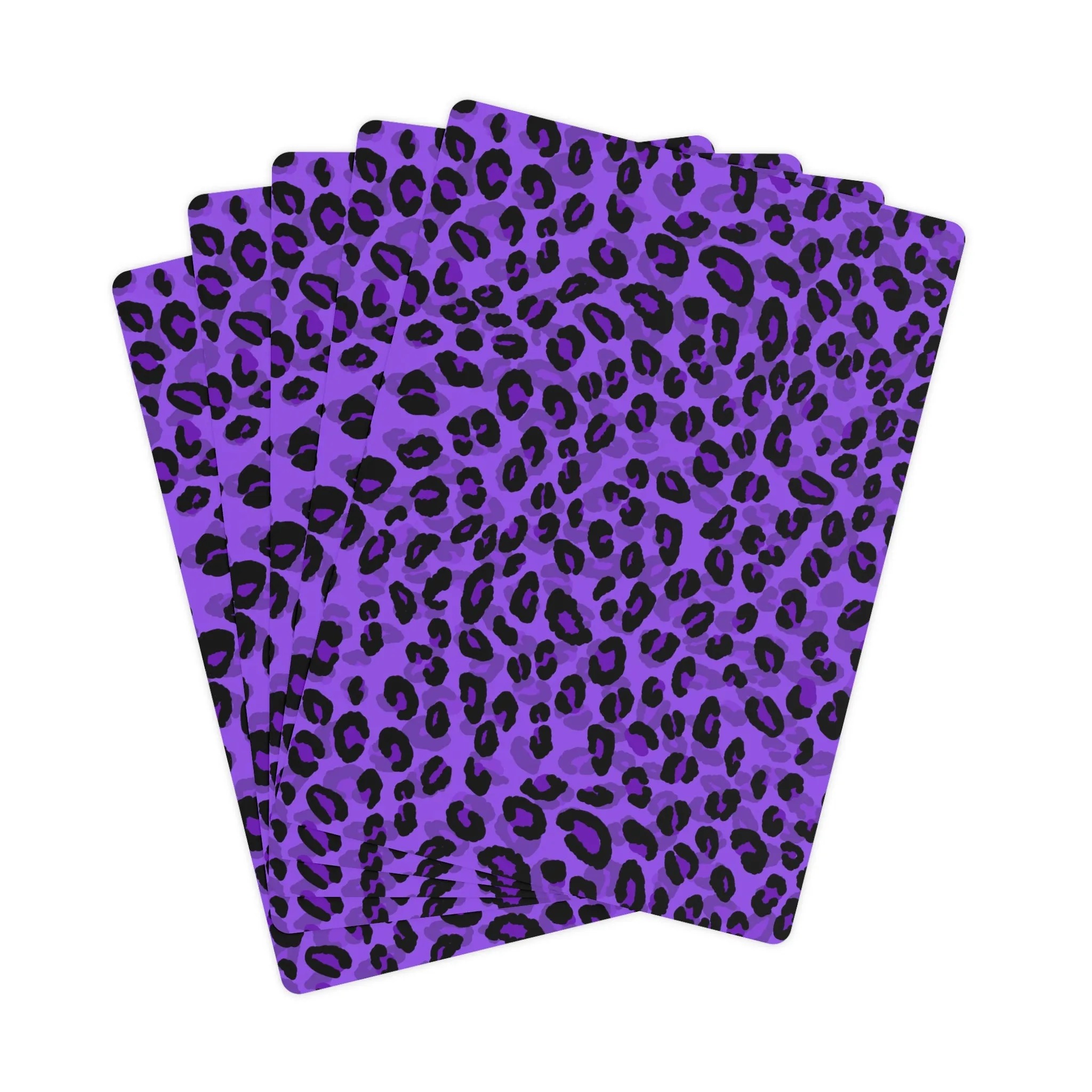 Purple Cheetah Print Poker Cards Set - Premium Playing Deck for Game Nights
