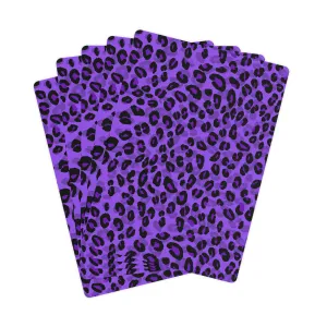 Purple Cheetah Print Poker Cards Set - Premium Playing Deck for Game Nights
