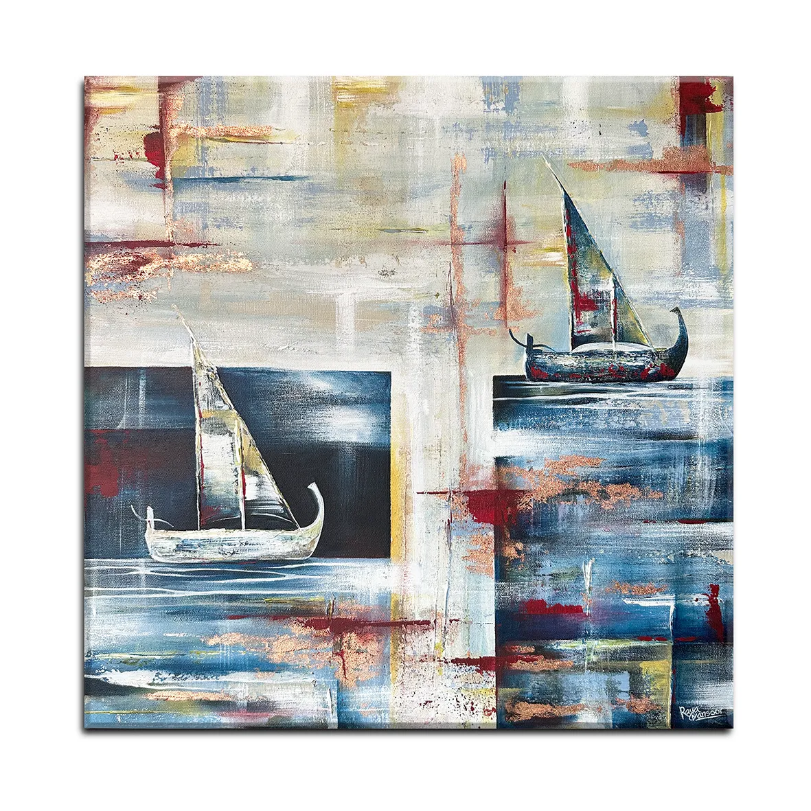 Sails in the Sunset Painting