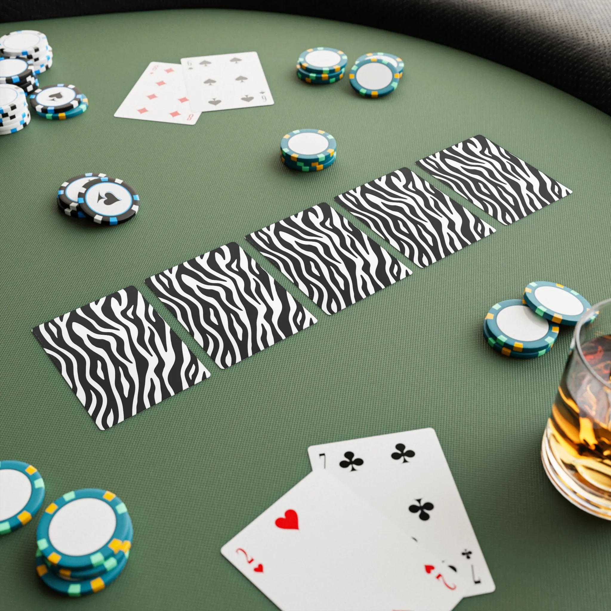 Zebra Print Poker Cards Set - Premium Playing Deck for Game Nights