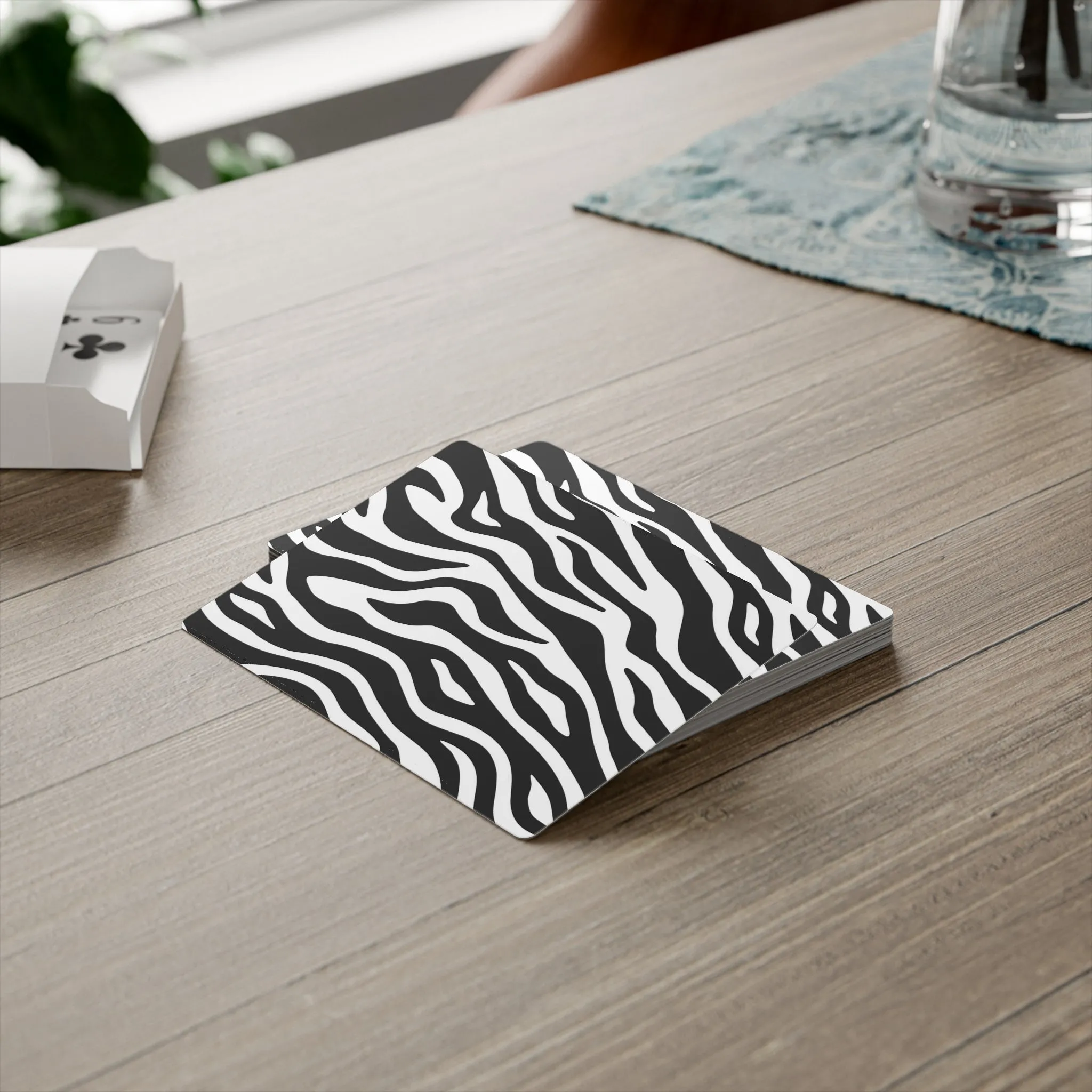 Zebra Print Poker Cards Set - Premium Playing Deck for Game Nights