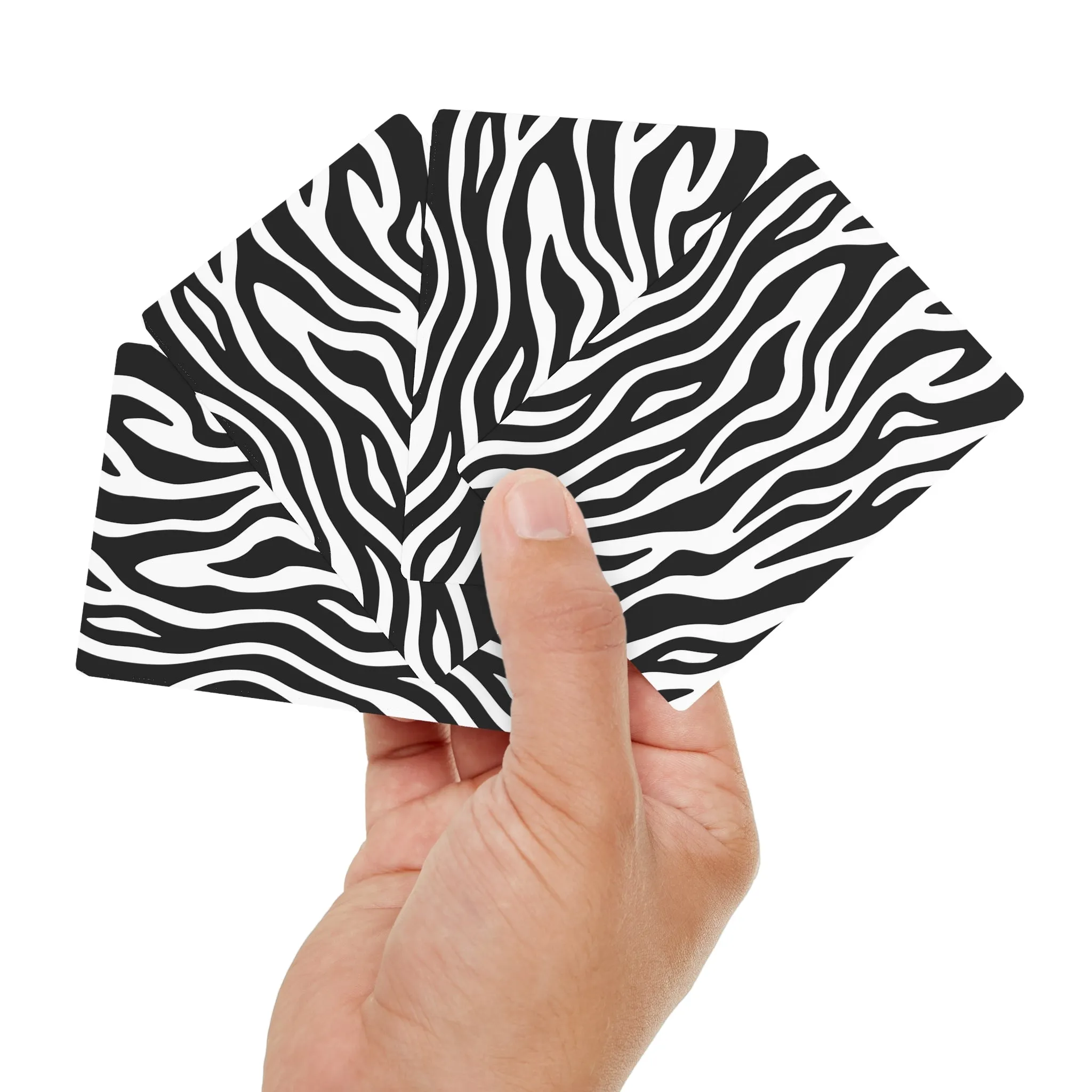 Zebra Print Poker Cards Set - Premium Playing Deck for Game Nights